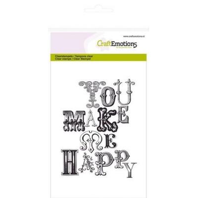 CraftEmotions Clear Stamp - You make me Happy